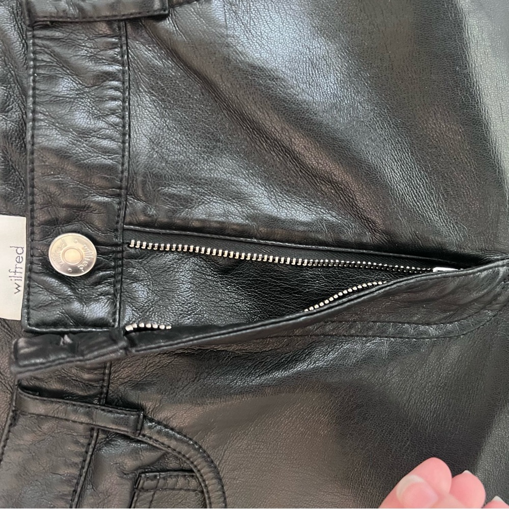 Aritzia Black Leather-Style Pants - Picture 5 of 5